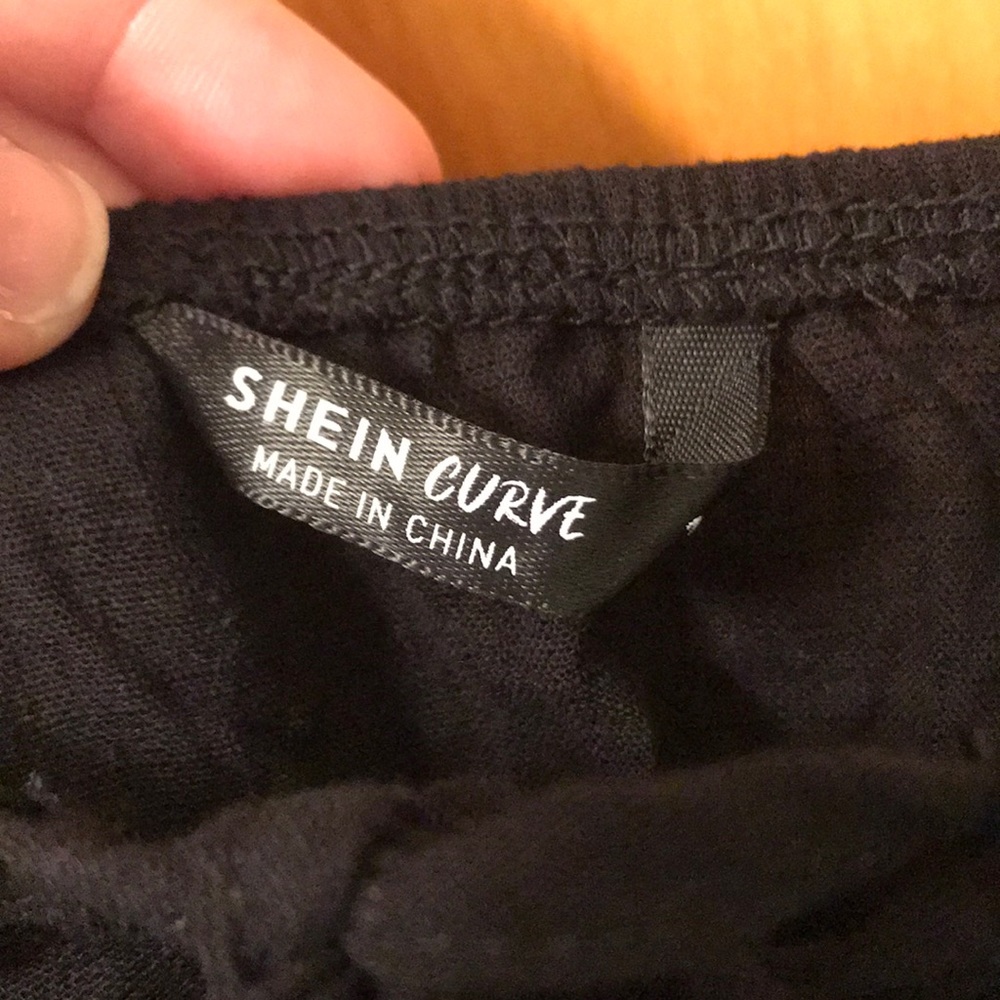 Peasant style black mini dress - Picture 2 of 10